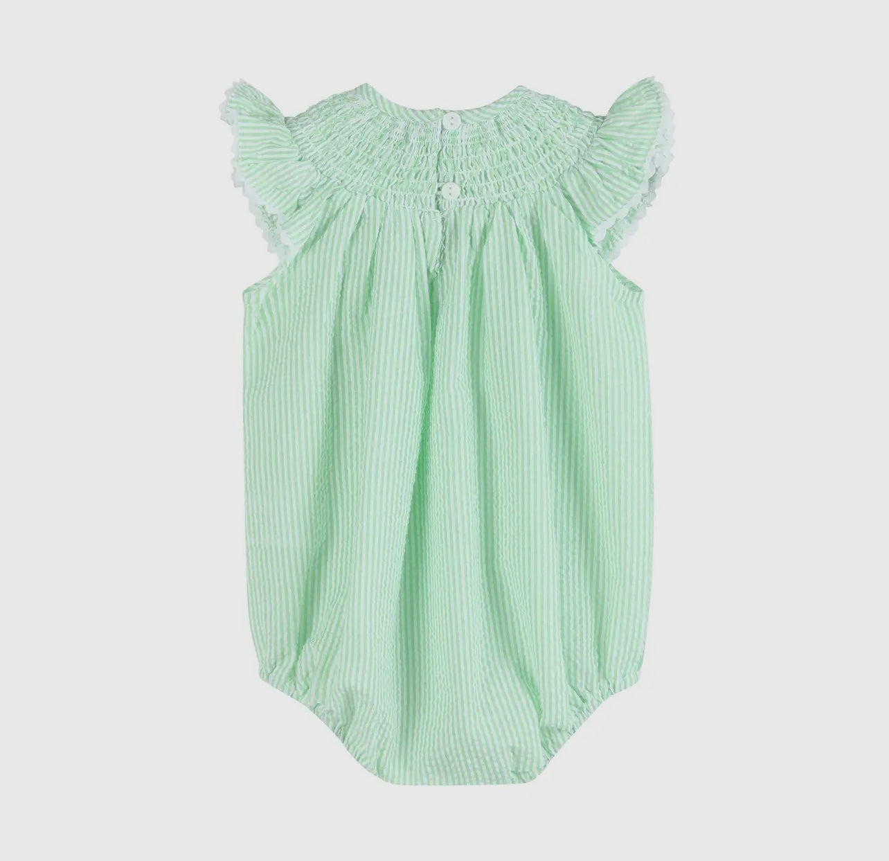 Green Smocked Romper